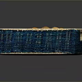 Fresh Small Bread Rolls Filled in Blue Woven Basket on Dark Background