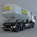 SILTEK International White Tanker Truck With Ladder And Multiple Wheels