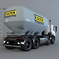 Modern Dangerous Goods Tank Transporter Heavy Truck Concrete Vehicle 3d model