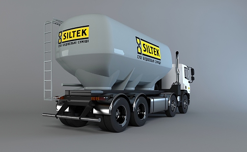 Modern Dangerous Goods Tank Transporter Heavy Truck Concrete Vehicle 3d model