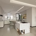 Modern Minimalist Living And Dining Room Interior With Sofa Coffee Table TV And Plants