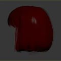 Game Movie Character Red Bob Cut Wig With Blunt Bangs And Short Hair Style