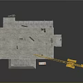 Under Construction Multi Storey Building With Yellow Crane And Structural Framework