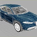 Blue Modern SUV With Stylish Exterior LED Headlights And Multi Spoke Wheels