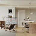 Dining and Living Room Open Layout Interior Design With Modern Sofa Dining Table And Area Rug