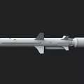 LUCH Missile White Body With Fins Military Weapon Aerodynamic Design Structure