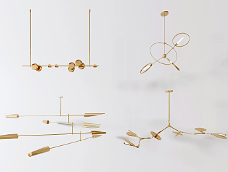 Post-modern special-shaped chandelier 3d model