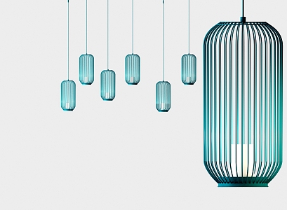 modern chandelier lantern chandelier 3d model