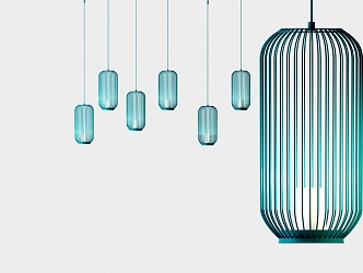 modern chandelier lantern chandelier 3d model