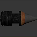 Industrial Conical Tip Equipment with Black Orange and Silver Threaded Base and Metallic Components