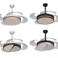 Modern Ceiling Air Conditioner Fans With White Black Designs And Light Features