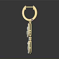 Elegant Gold Diamond Drop Earrings With Sparkling Design For Women Accessory