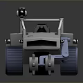 Gray Concept Engineering Car With Mechanical Arm And Large Wheels