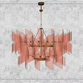 Modern Artistic Geometric Chandelier With Rose Gold Metal Frames And Warm Lighting