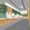 Cozy Dessert Shop Interior With Glass Display Cases Wooden Counters And Fresh Pastries