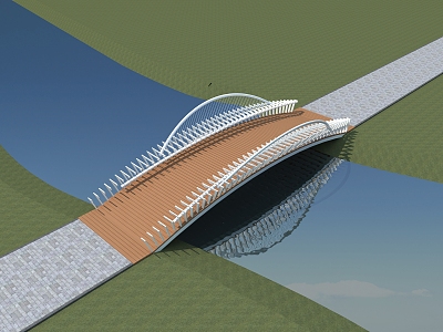 pedestrian bridge 3D model 3d model
