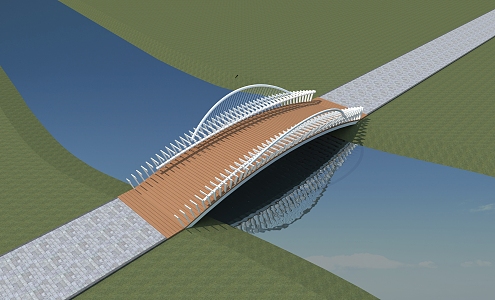 pedestrian bridge 3D model 3d model