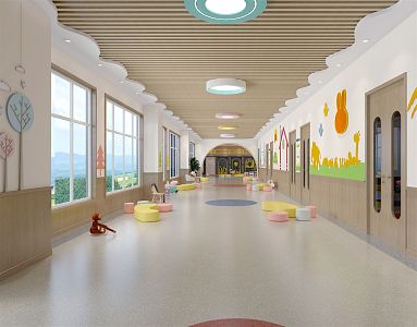 Modern Kindergarten Hall Kindergarten 3d model