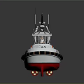BRATT Rescue Vessel With Canadian Flag Red Cross Red White Hull And Wheelhouse