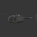 Detailed Gray Helicopter Model With Rotors Fuselage Landing Gear And Design