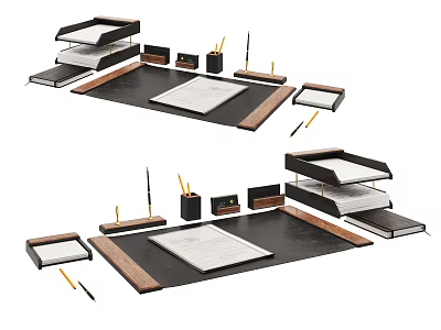Office ornaments combination 3d model