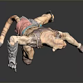 Tiger Humanoid 3D Character Model With Armored Warrior Pose And Clawed Hands Design