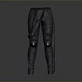 Stylish Black Leather Pants With Knee Pads For Daily Wear And Protection