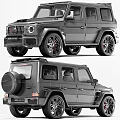 Luxury Black SUV with Large Alloy Wheels Spare Tire and Front Grille Design