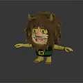 Furry Game Anime Character 3D Model With Brown Fur Yellow Eyes Horns And Claws