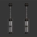 Modern Transparent Crystal Earrings With Black Top Chain And Rectangular Pendants