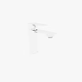 Modern Single Handle Chrome Faucet With Sleek Metal Construction And Design