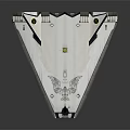 Futuristic White Spacecraft With Triangular Wings And Aerodynamic Design For Space Exploration 3d model