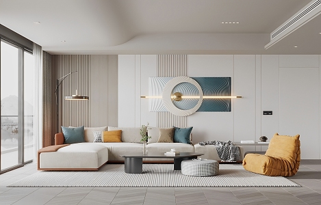 Modern Living Room Simple Living Room 3d model