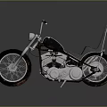 Vintage Style Motorcycle With Black Seat Chrome Details And Large Wheels