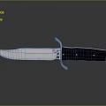Tactical Weapon Knife With Silver Blade Dark Red Handle And Metal Rivets