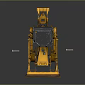 bulldozer low mode bulldozer pixel bulldozer voxel bulldozer crawler bulldozer hydraulic crawler bulldozer 3d model