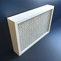 White Frame Decorative Room Divider With Laser Cut Intricate Pattern Design 3d model