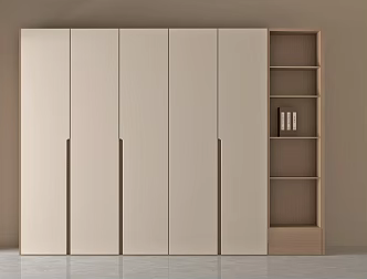 Modern Wardrobe Six-column Wardrobe Bedroom Wardrobe 3d model