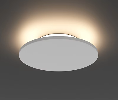 Round White Modern Ceiling Light with Soft Glow for Indoor Home Lighting 3d model