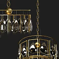 Luxury Gold Frame Crystal Chandelier With Multi Tiered Design And Transparent Elements