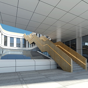 Outdoor Stairs 3d model