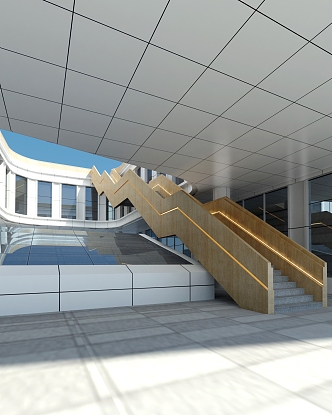 Outdoor Stairs 3d model