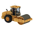Yellow Road Roller with Cabin Large Drum and Heavy Duty Tires for Construction Site Compaction