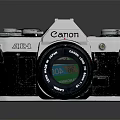 Canon AE-1 Vintage Film Camera Classic Design Silver Black Body And Lens