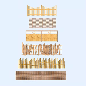 Fence Guardrail 3d model