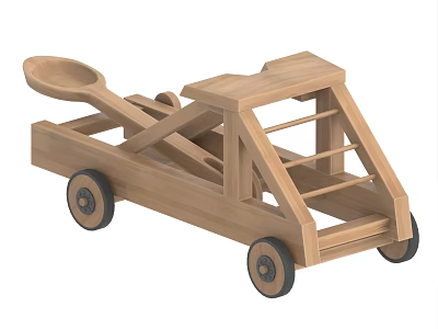 Ancient stone machine, stone-throwing machine, stone-throwing machine, engineering vehicle 3d model