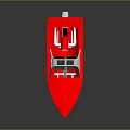 Red Speedboat With White Frame Modern Sporty Design Open Cockpit And Sleek Hull