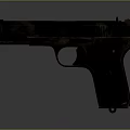 Black Tactical Pistol With Textured Grip And Metallic Finish On Gray Background