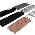 Assorted Computer Keyboards and Mice in Different Colors and Design Styles 3d model