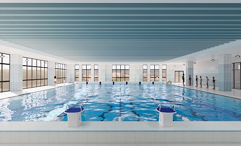 modern swimming pool 3d model